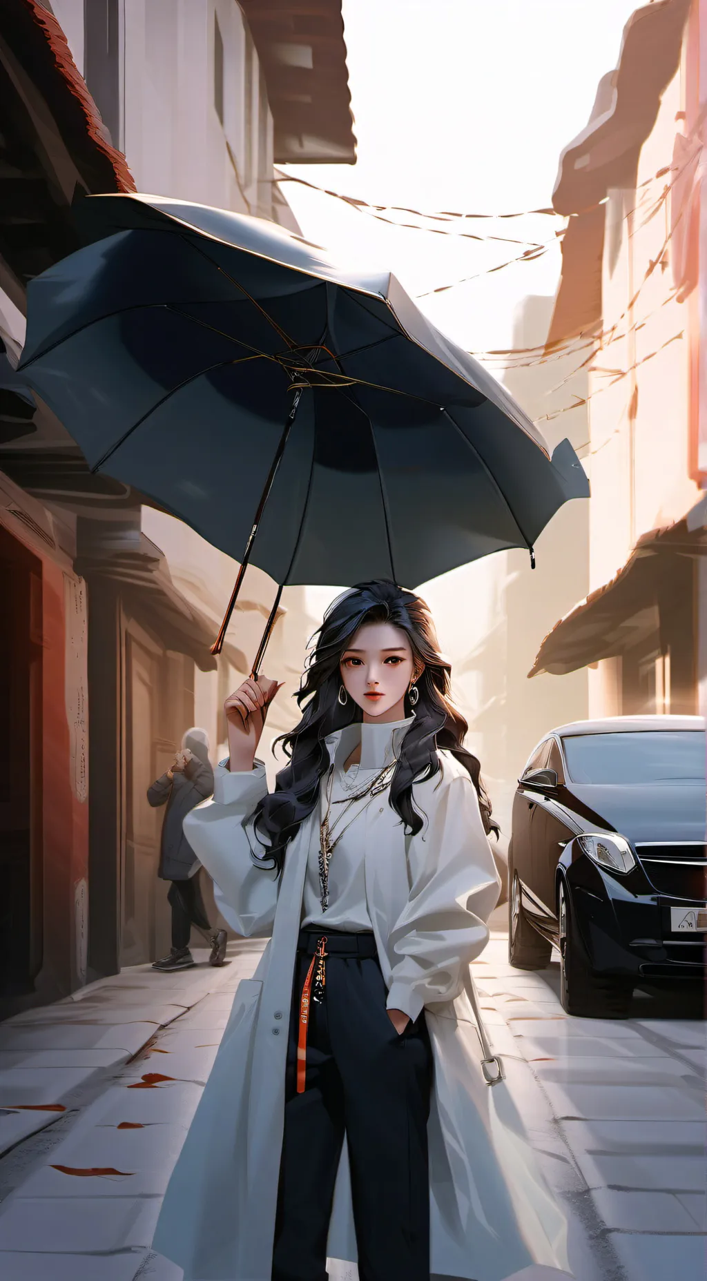 ai character: wind breaker  background