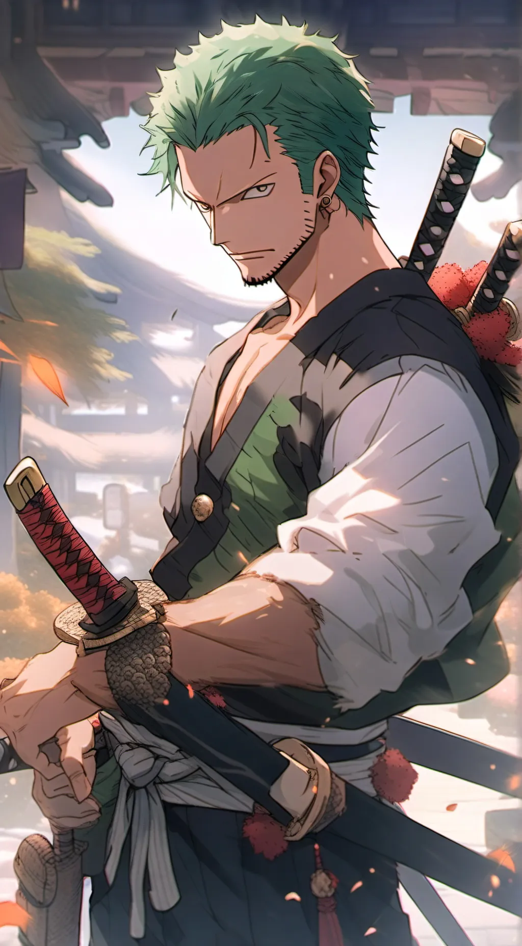 ai character: Zoro background