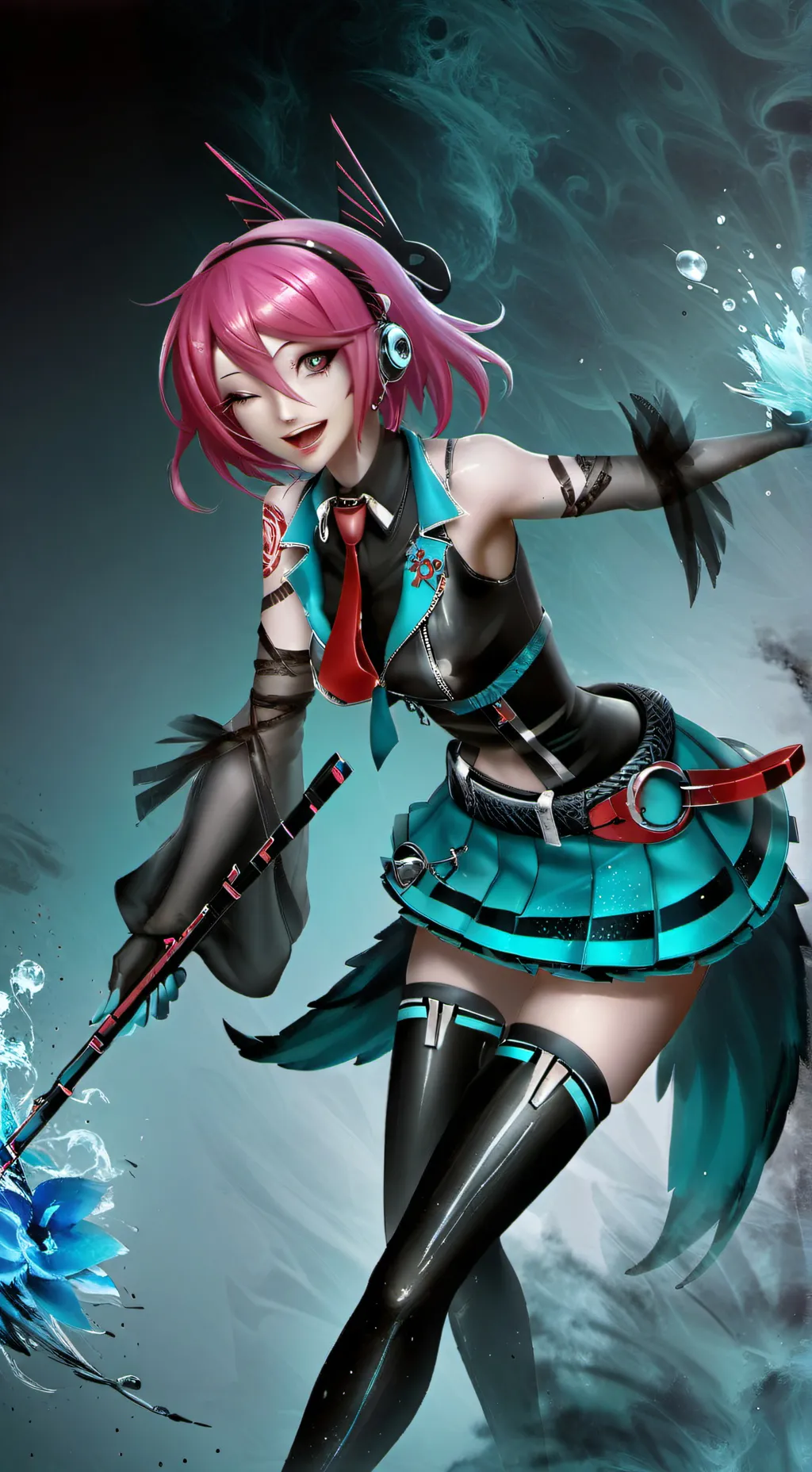 ai character: kasane teto  background