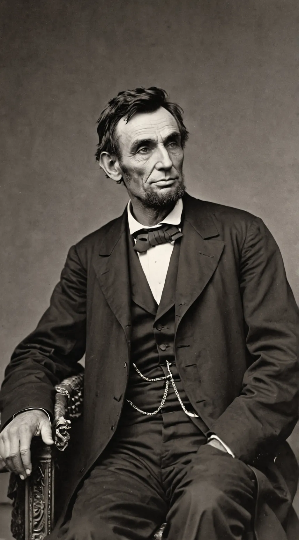 ai character: Abraham Lincoln  background