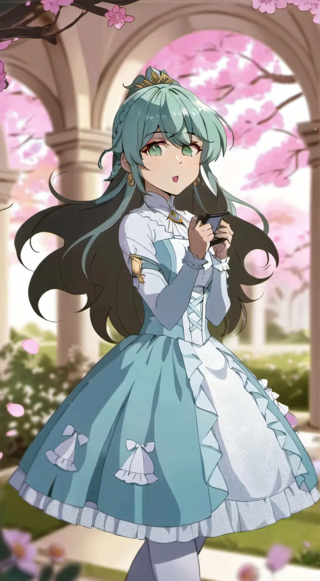 ai character: vapowave y chill background