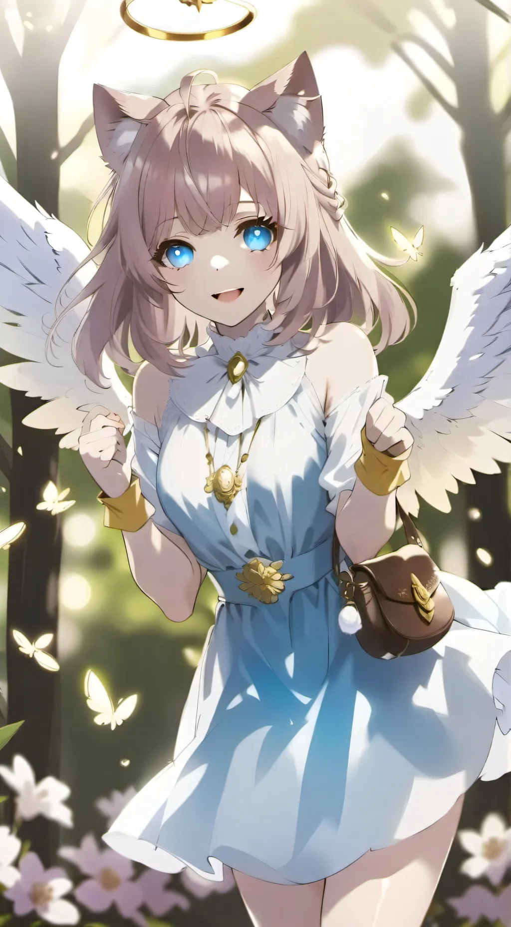 ai character: Neko angel background