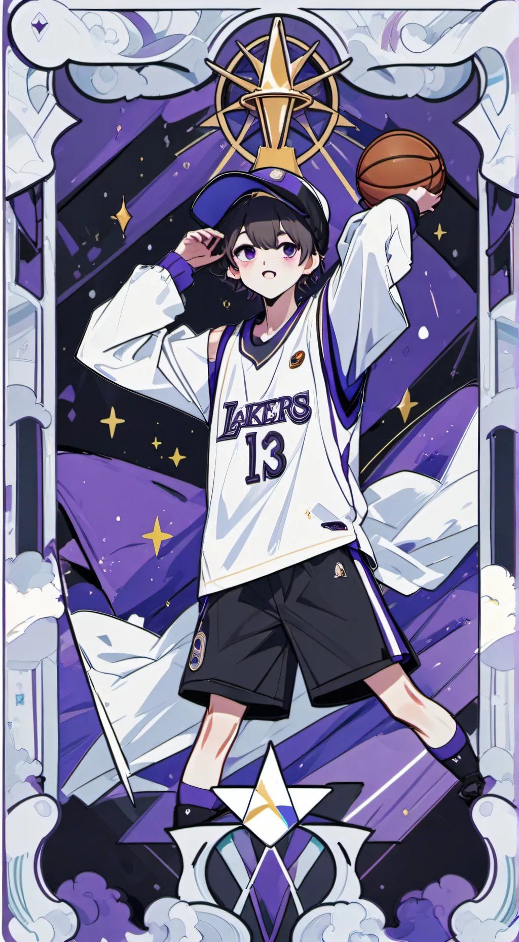 ai character: basketball background