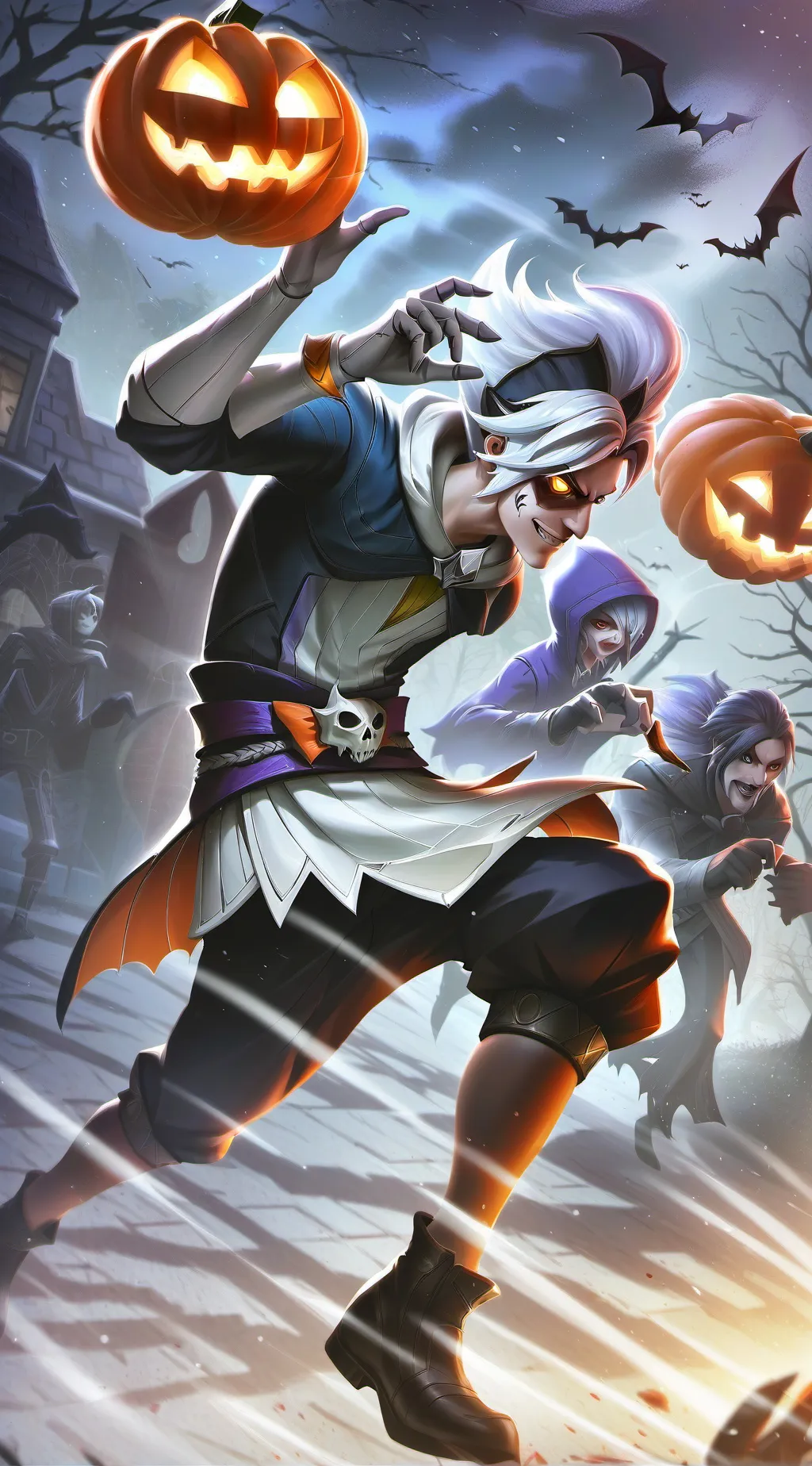 ai character: halloween! background