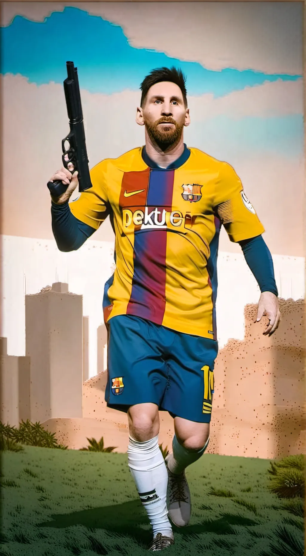 ai character: messi ladron 🤑🤙 background