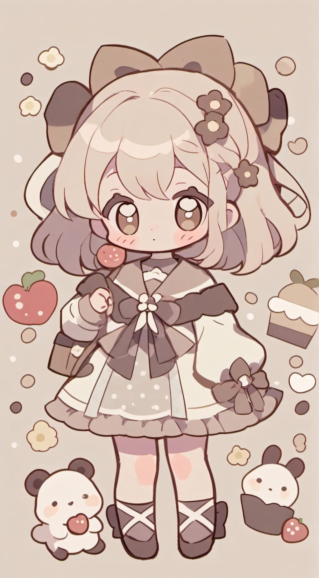 ai character: Lilac background