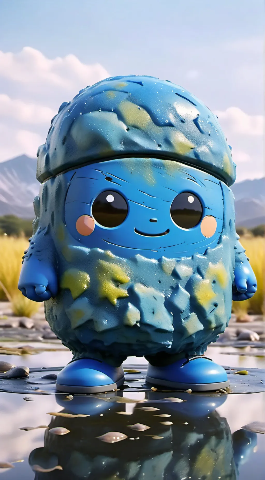 ai character: offbrand bluduude background