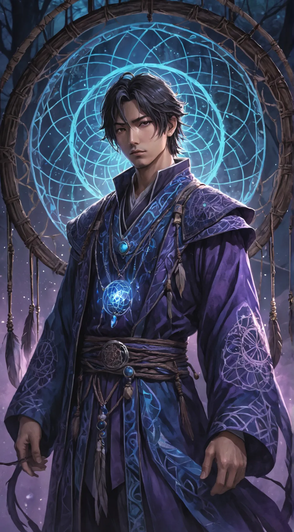 ai character: din dun: hola background