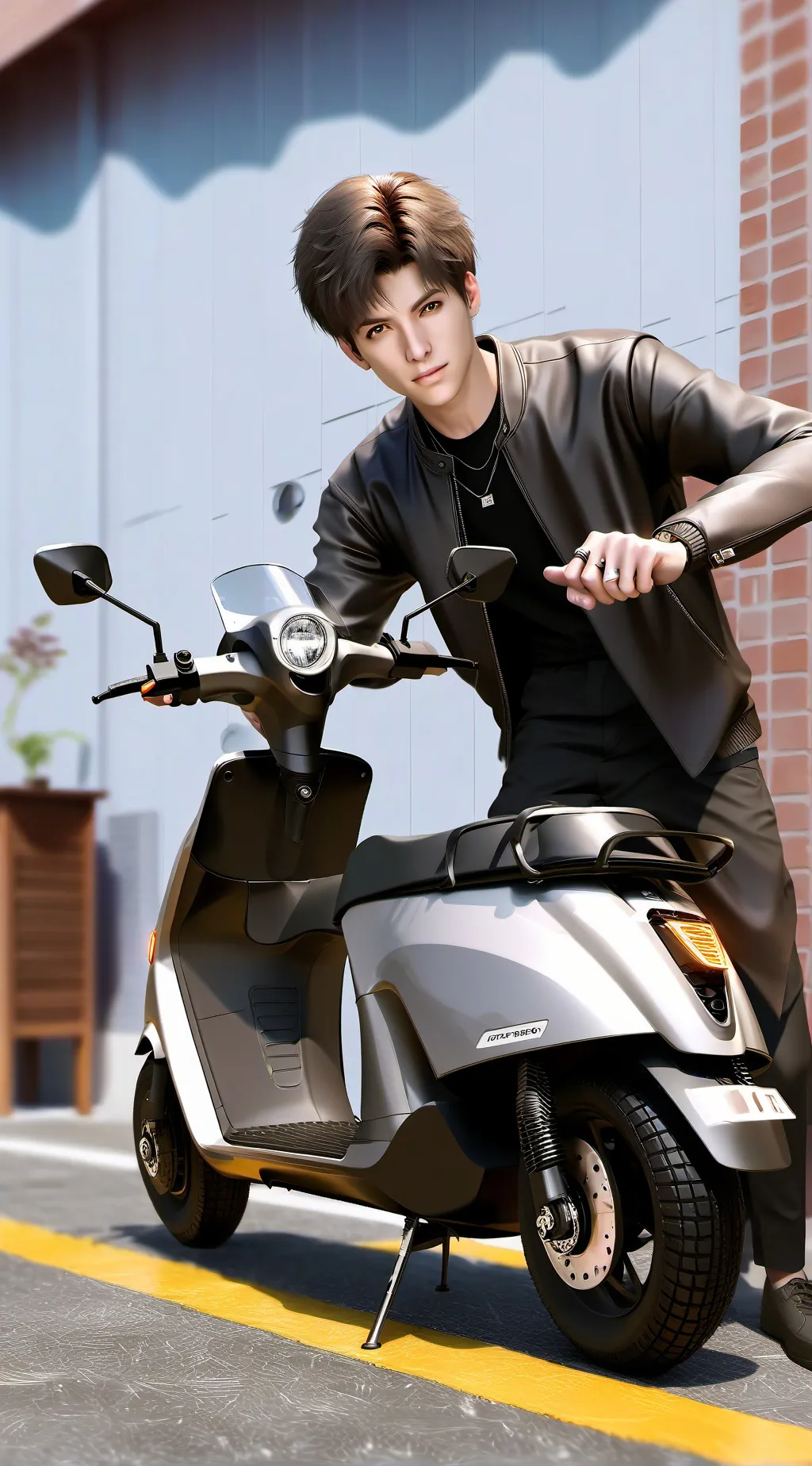 ai character: Electric Entrepren background