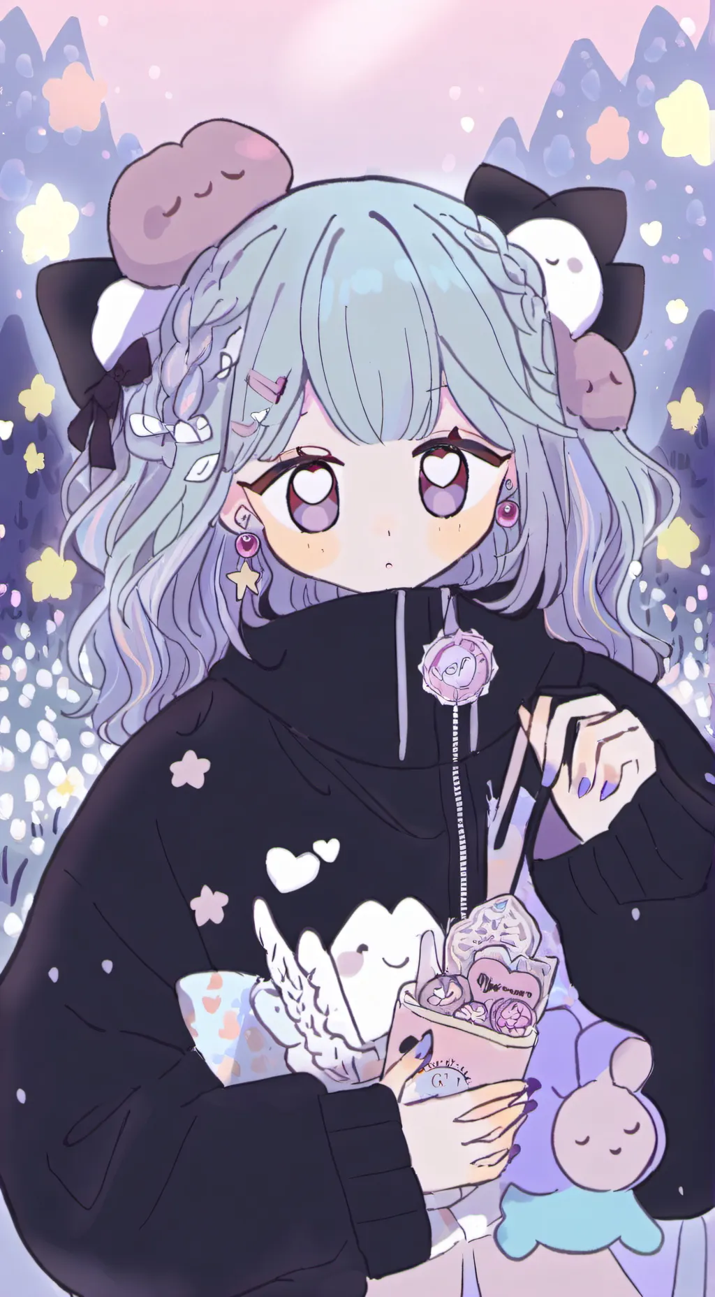 ai character: parachute mha background