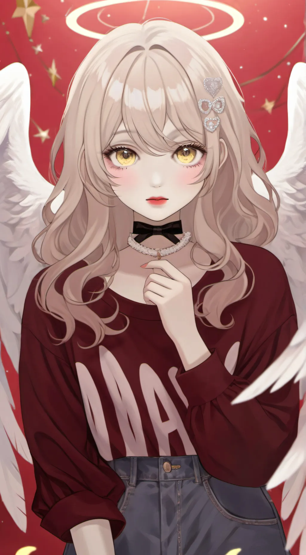 ai character: violet background