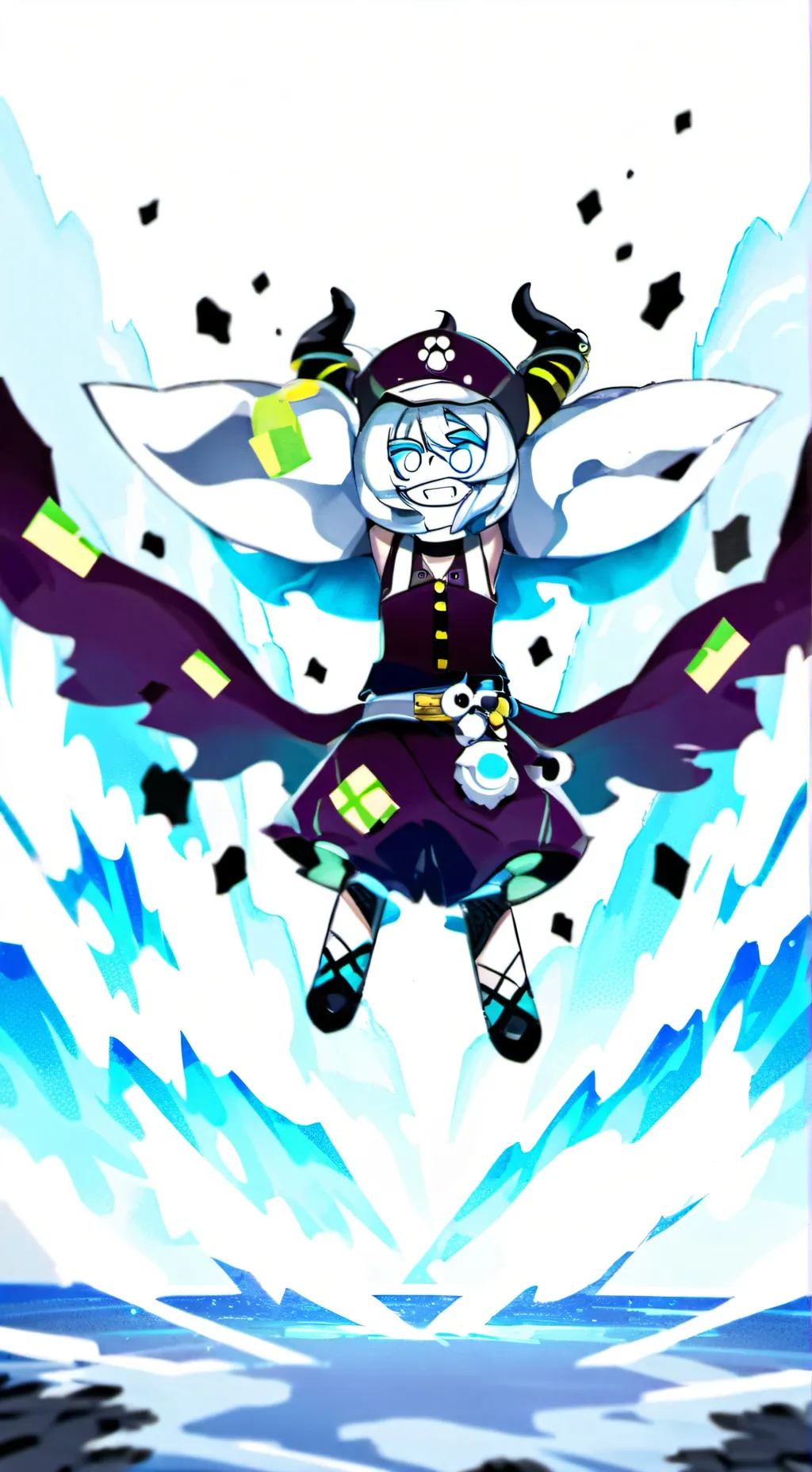 ai character: shadow milk cookie background