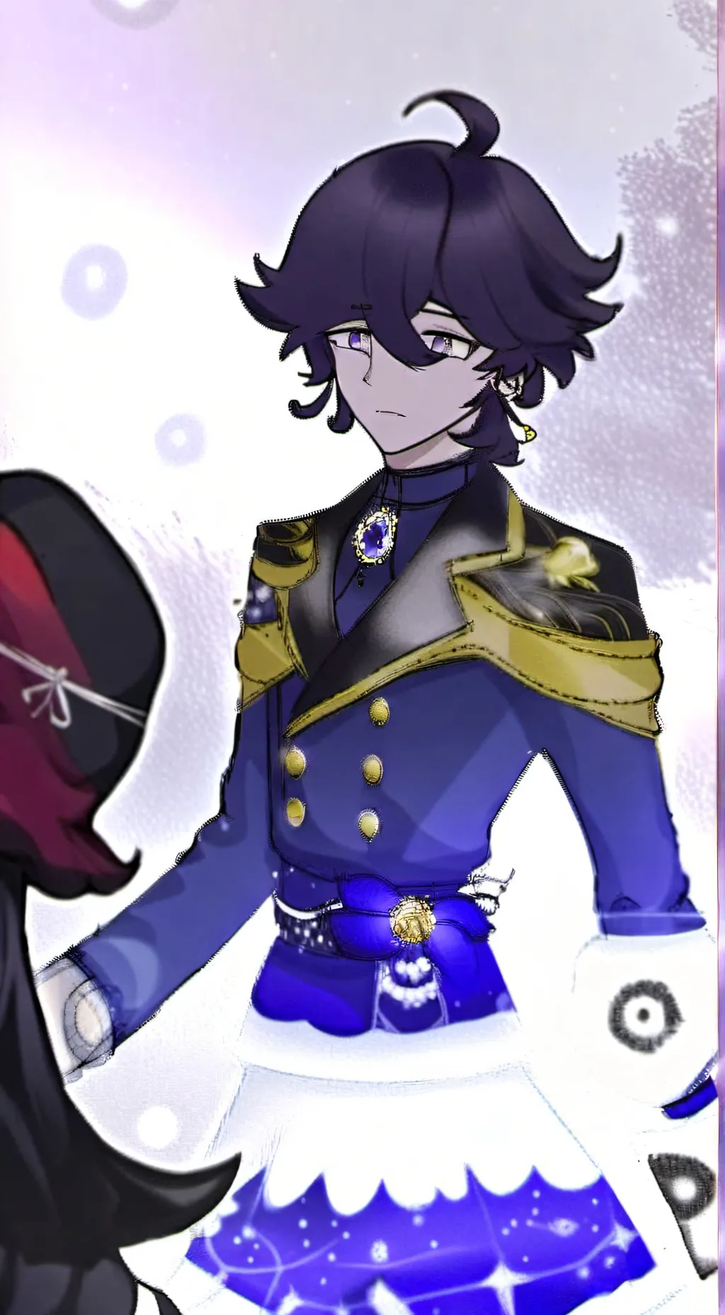 ai character: Black sapphire background