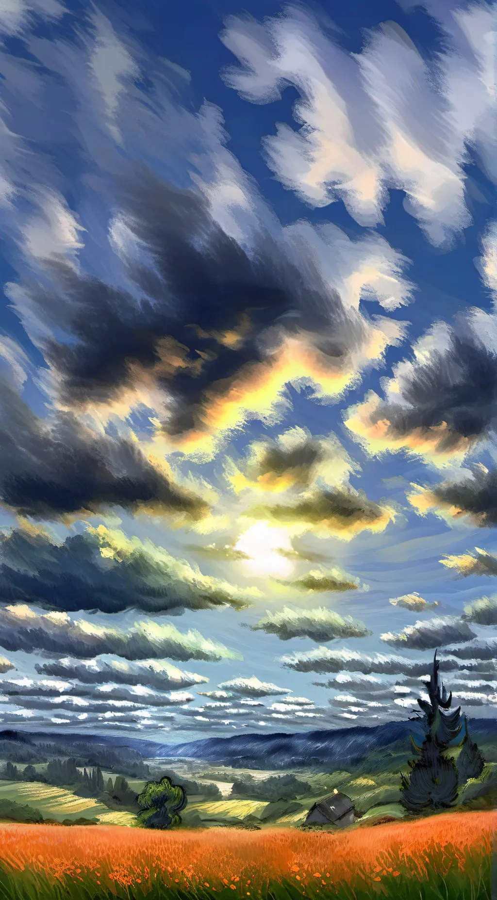 ai character: sky background