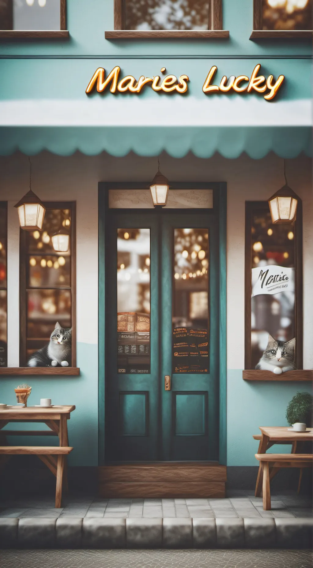 ai character: Maries LuckyKittys background