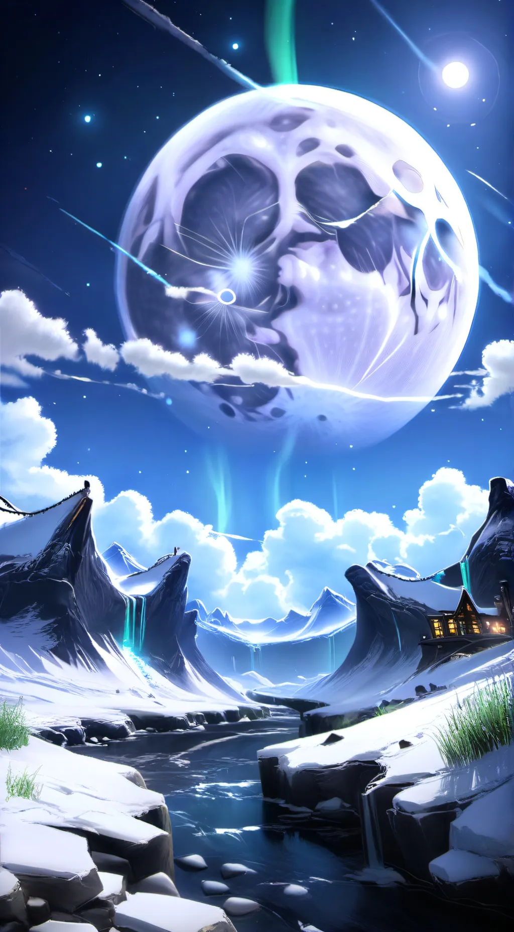 ai character: trashy mermaid  background