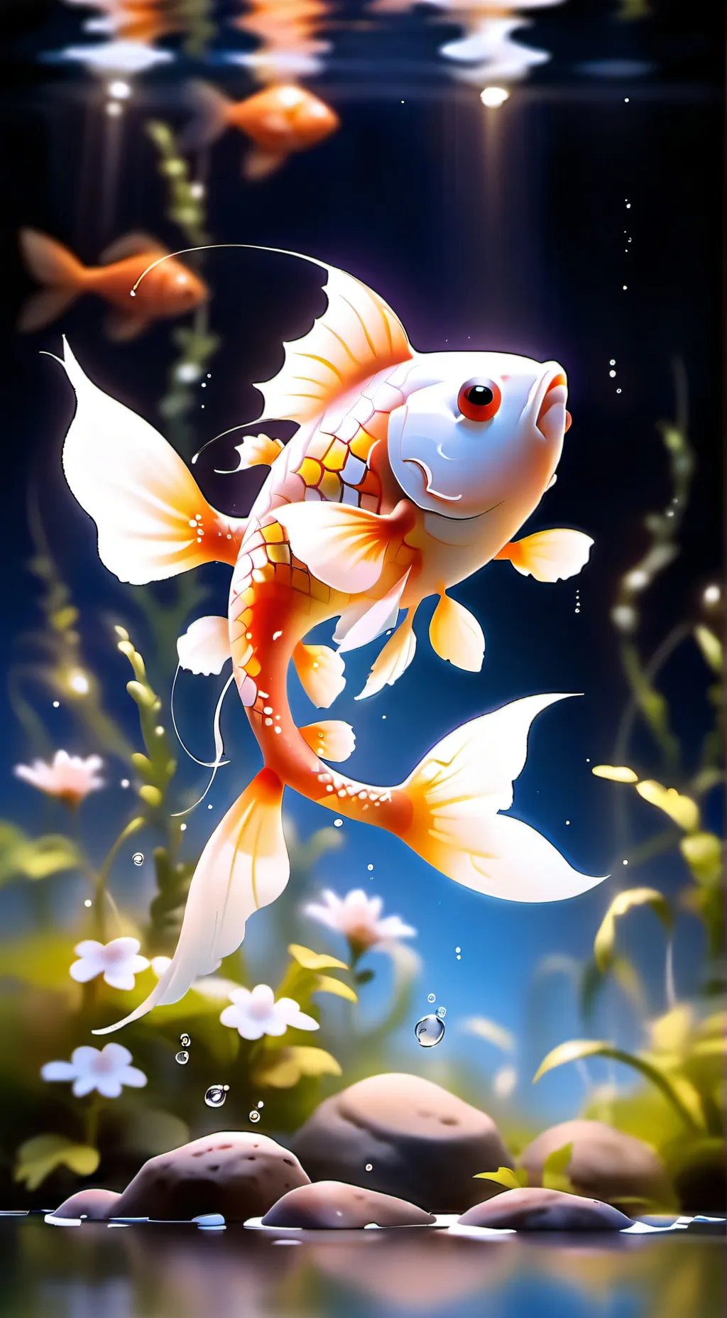 ai character: fish background