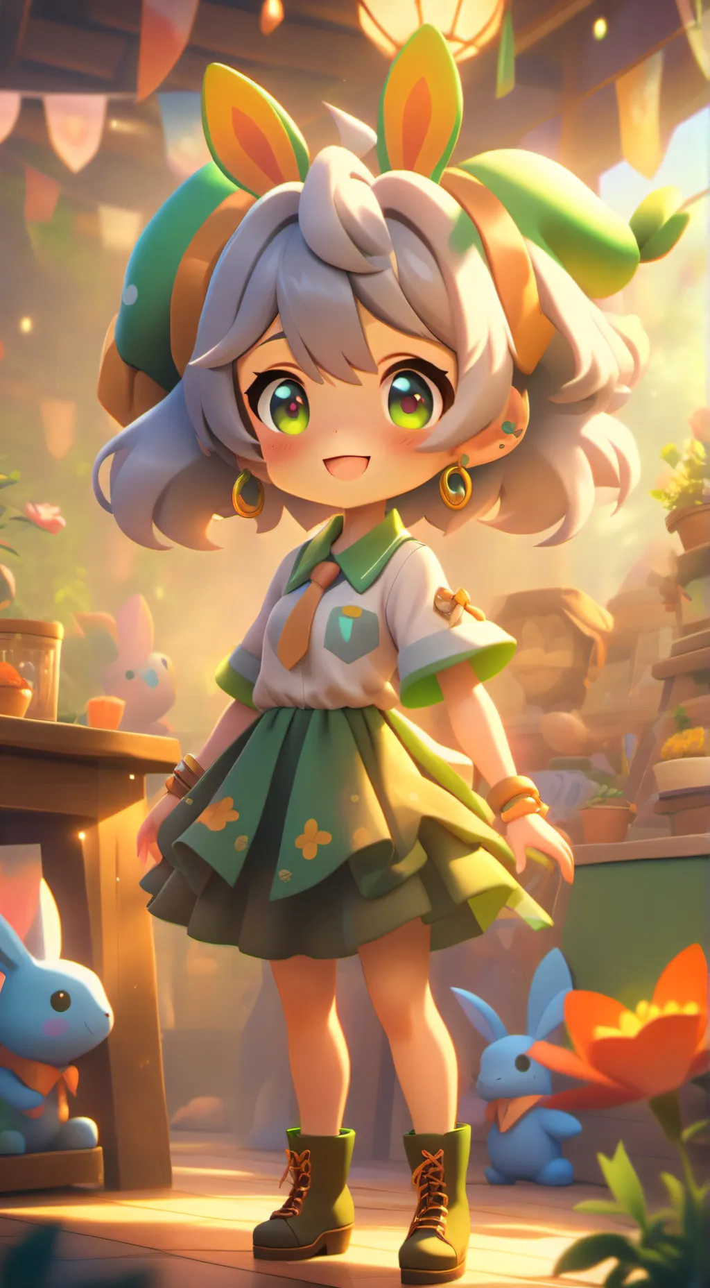 ai character: Niña background