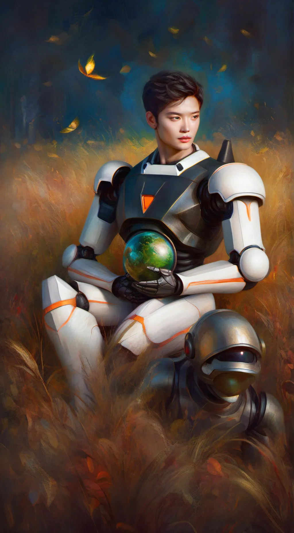 ai character: Robot world background