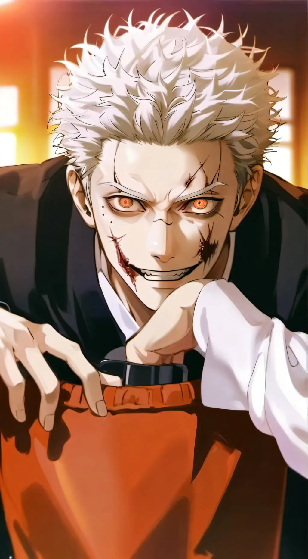 ai character: gojo zombie background