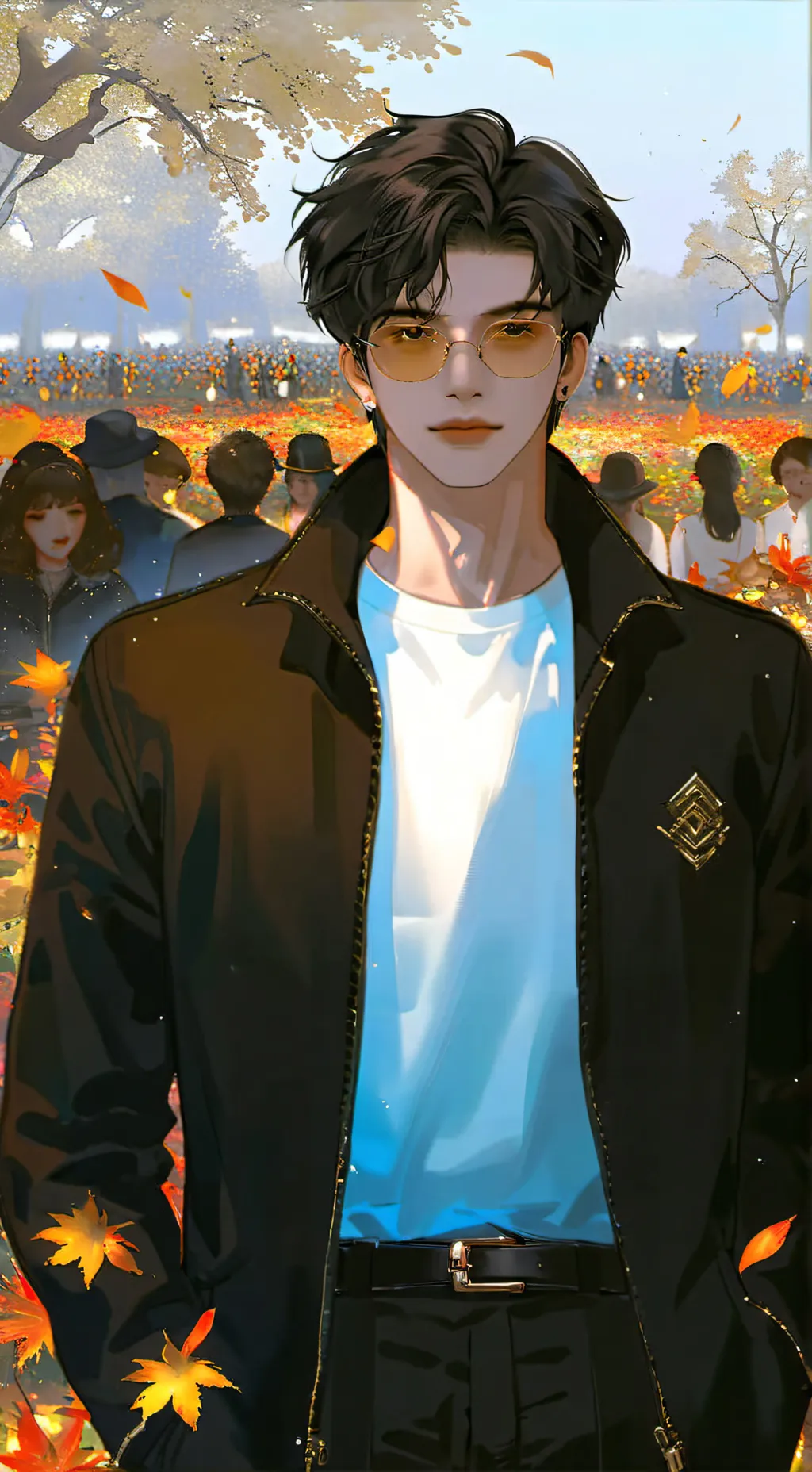 ai character: cool kid and 007n7 background