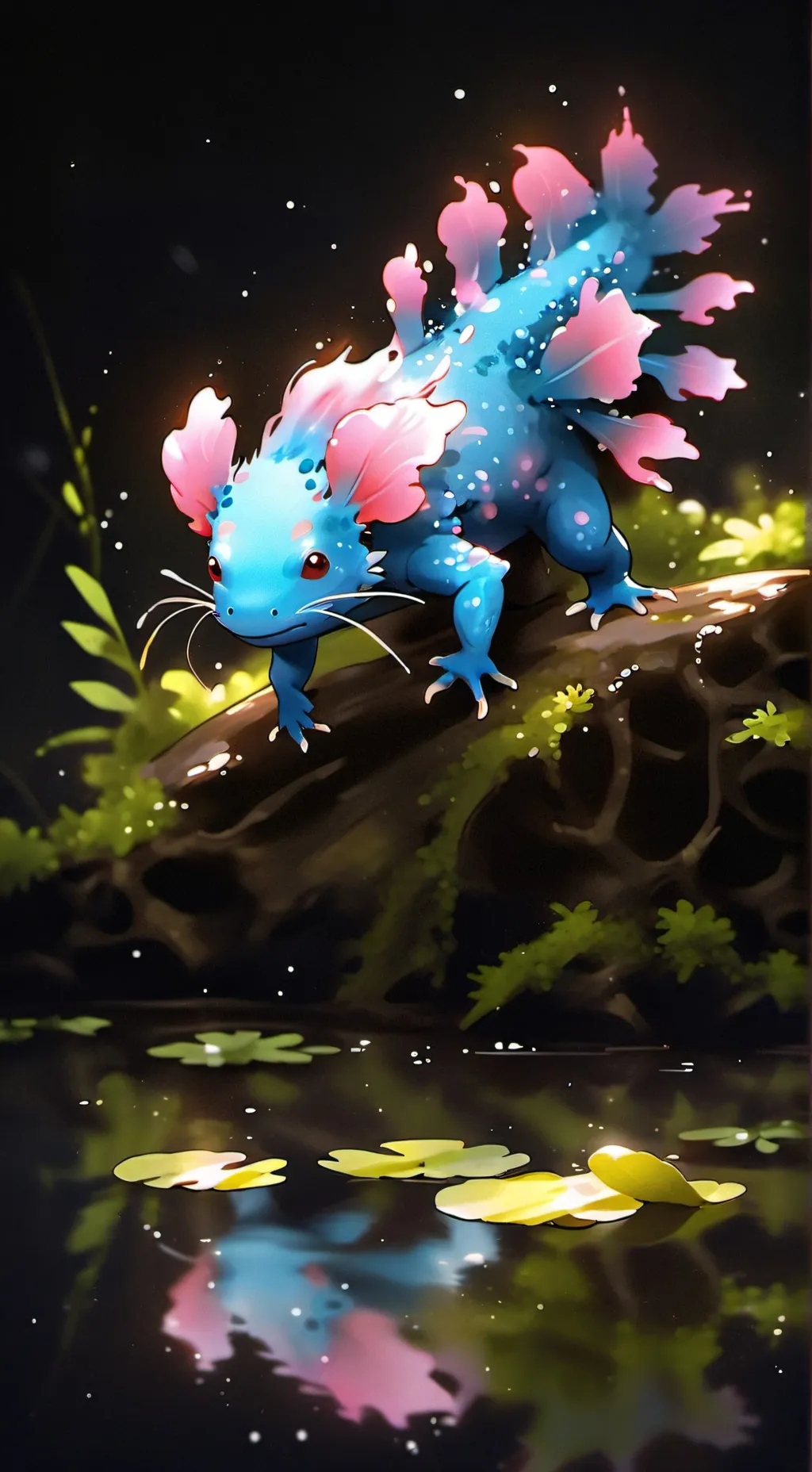 ai character: cyan  background