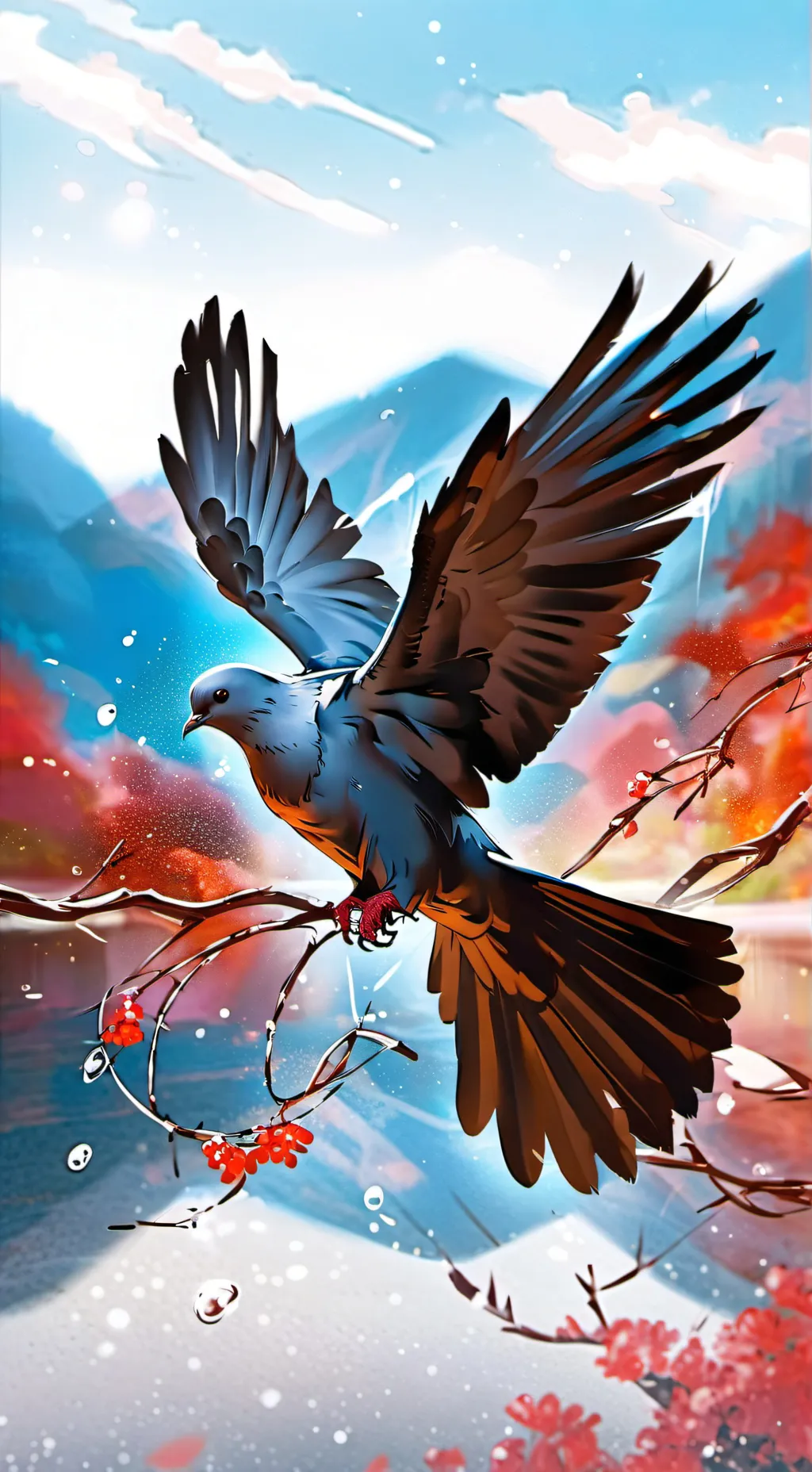 ai character: luck bird background