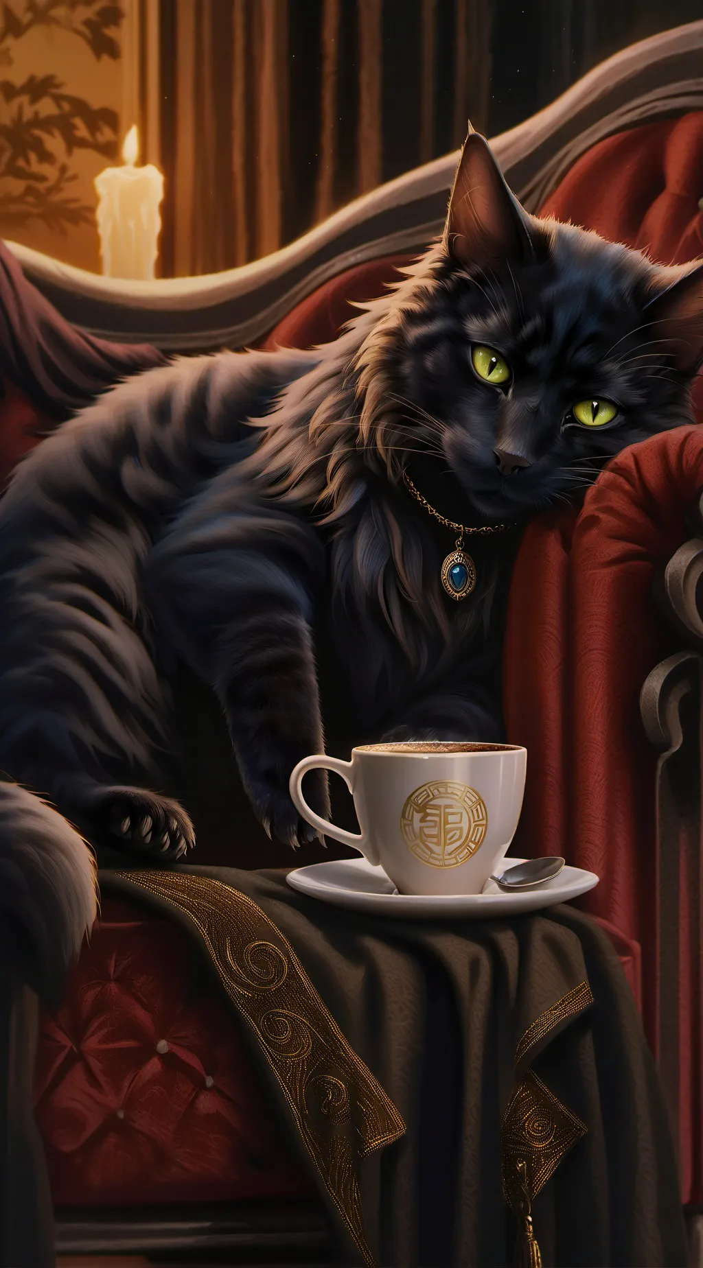 ai character: House of Shadows background