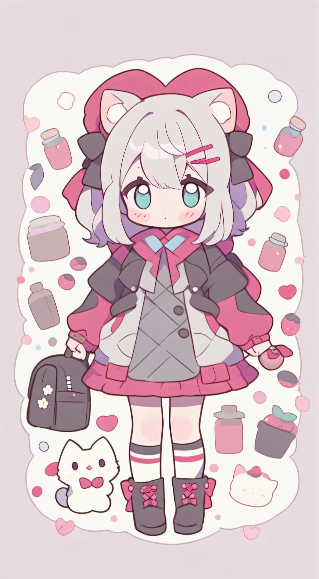 ai character: Haiii✨✨✨💅🏻 background