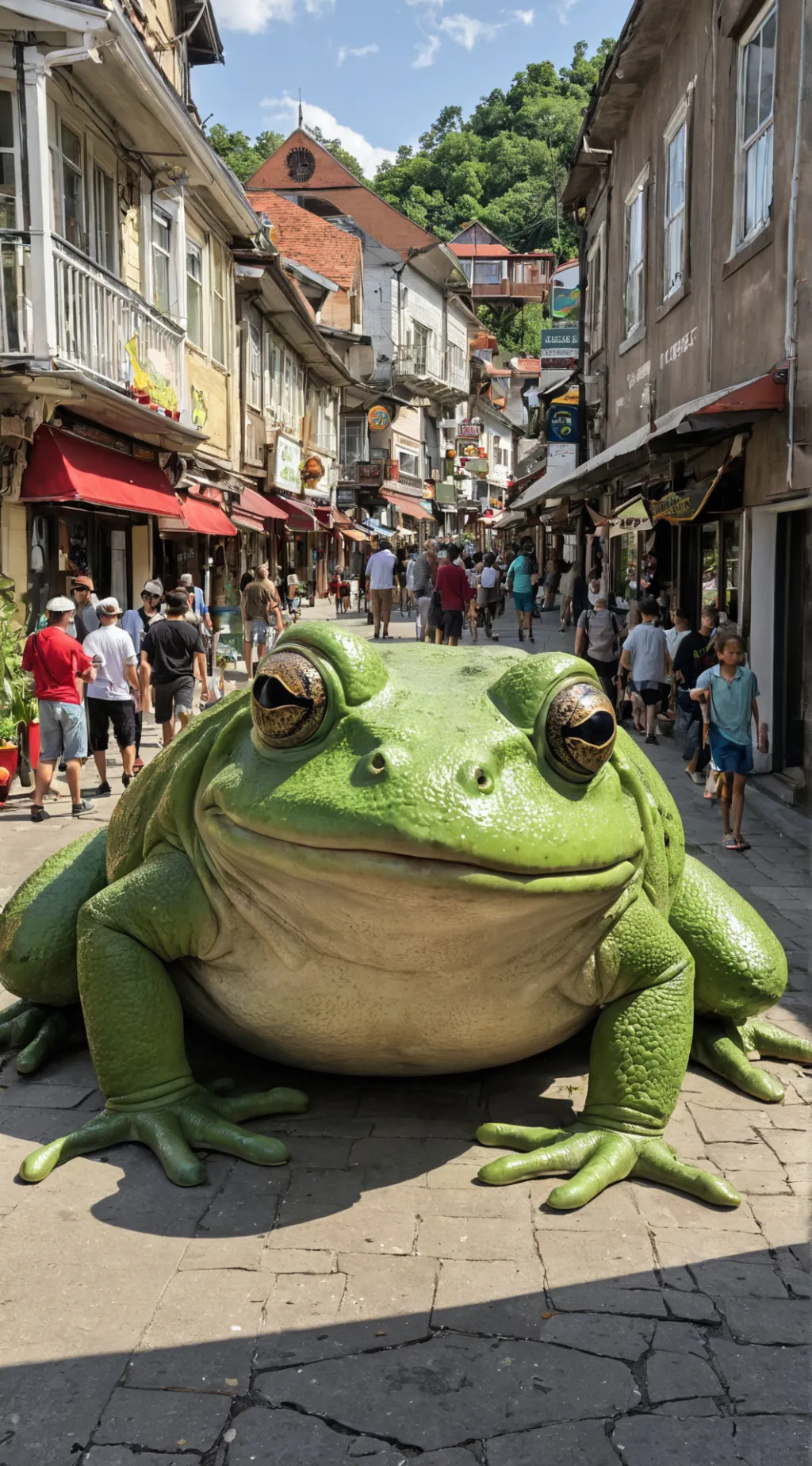 ai character: frog invasion  background