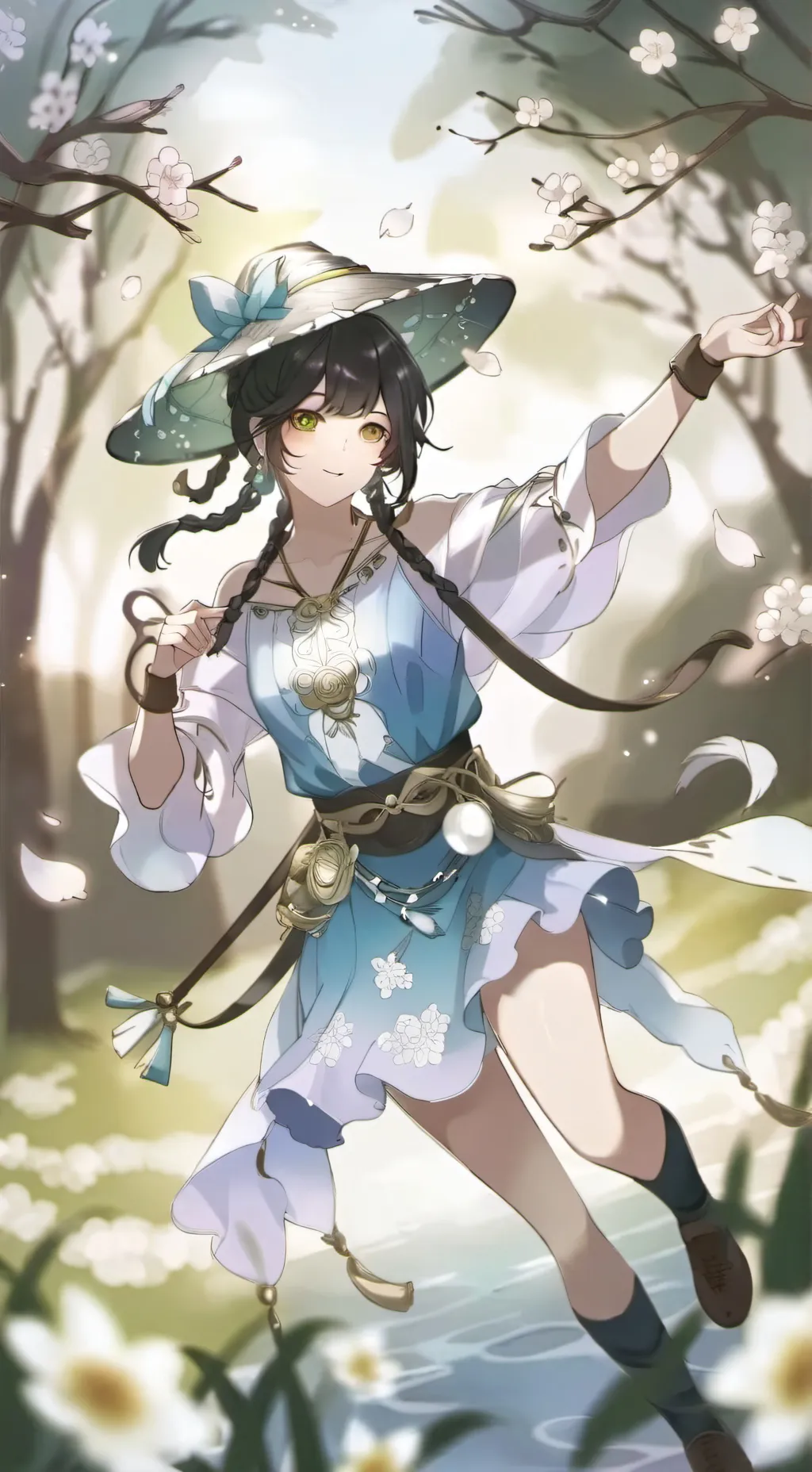 ai character: kind lovely girl background