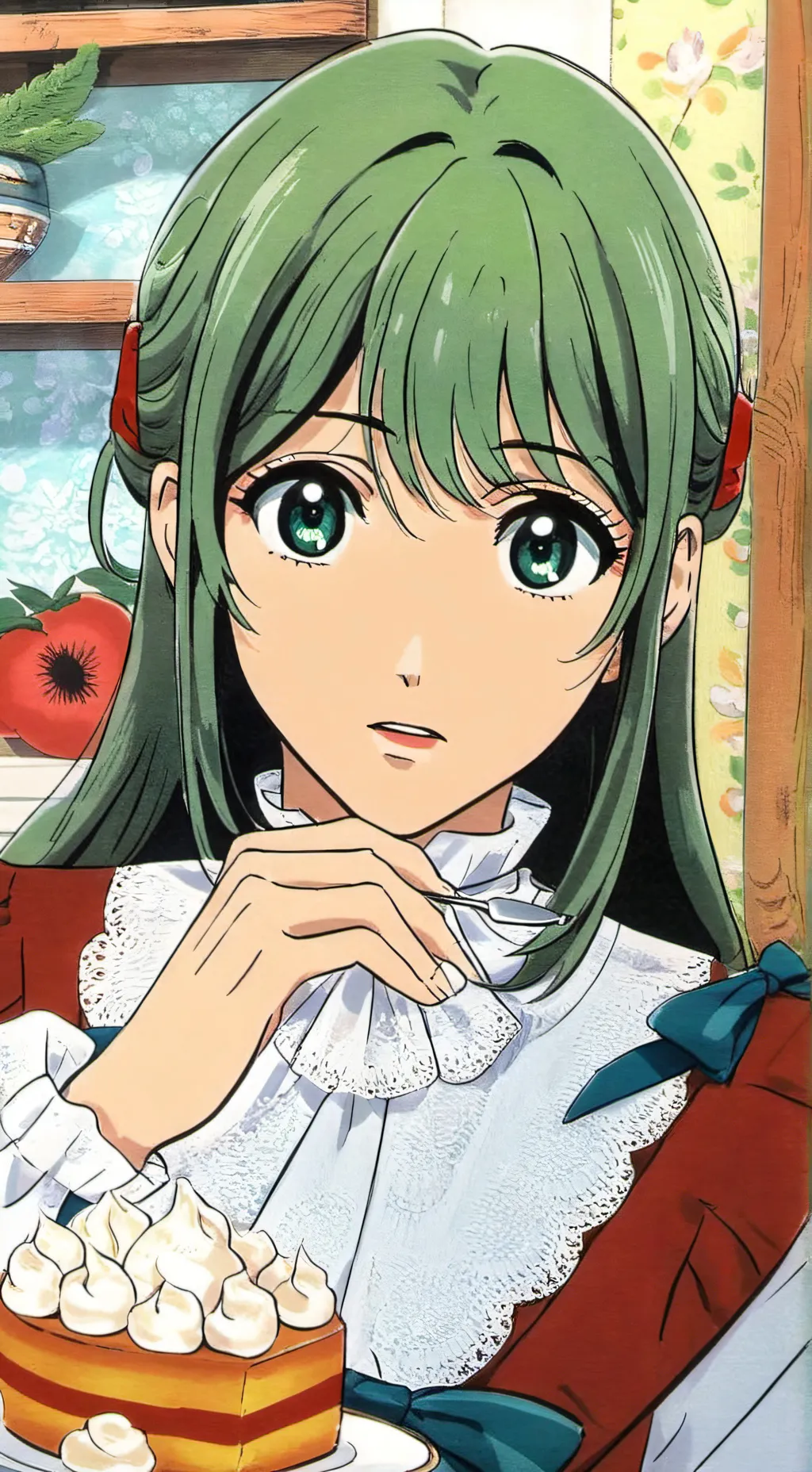 ai character: fruitcake background