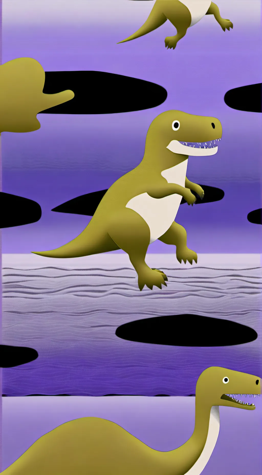 ai character: shelly la dainosor background