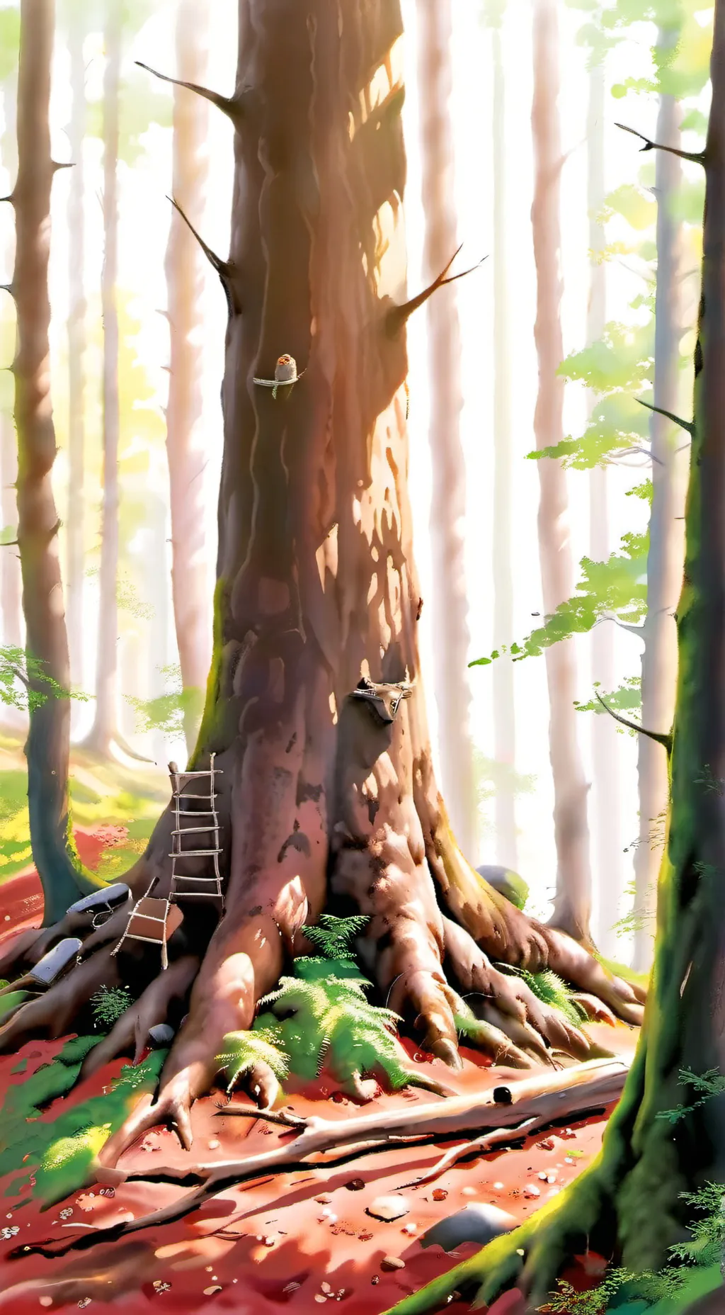 ai character: bubbles and lilrd background