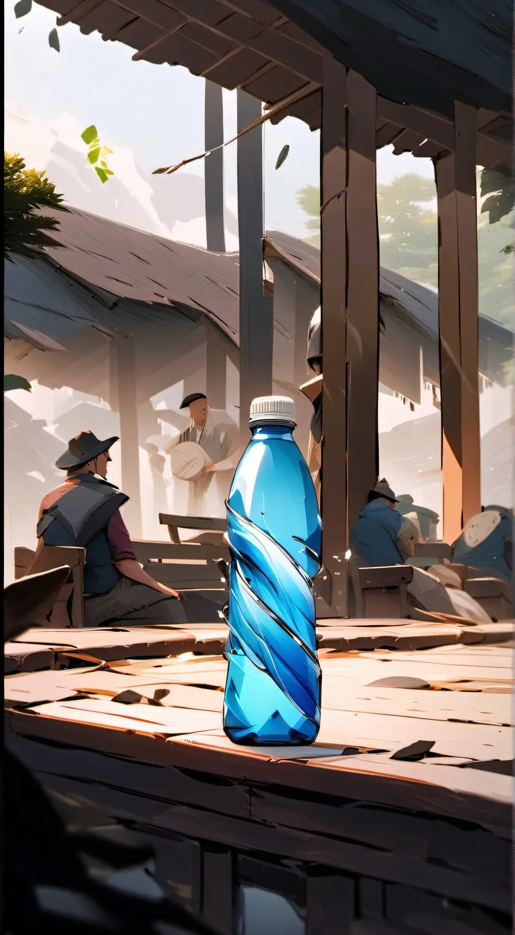 ai character: SMG22 bottle filp background