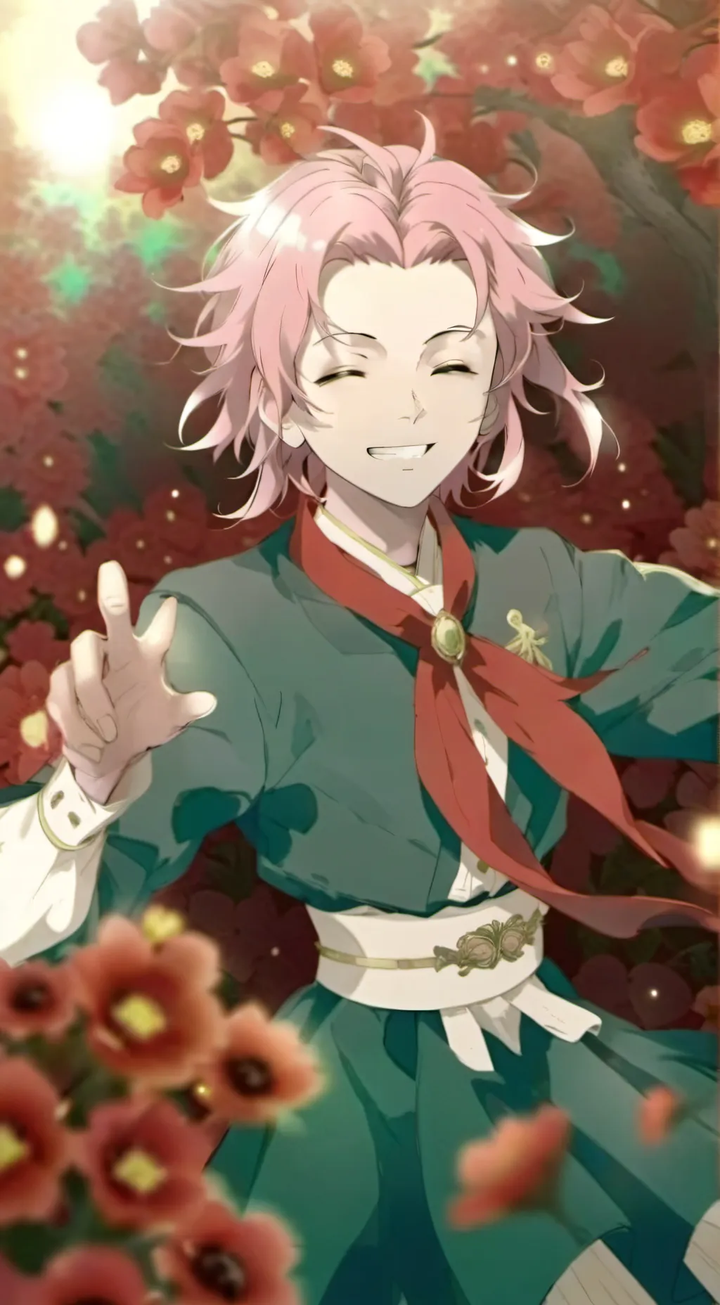 ai character: sabito x Makomo  background