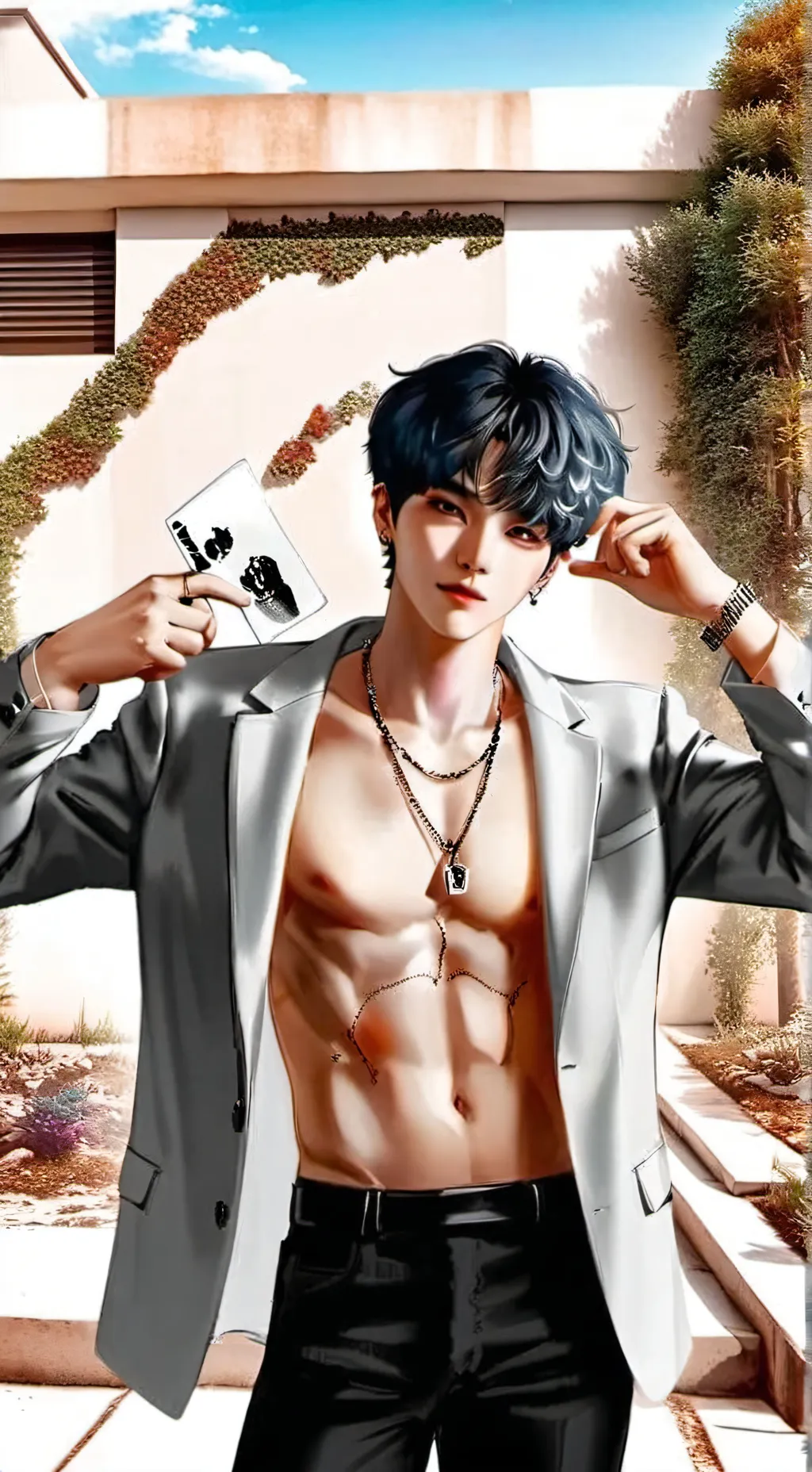 ai character: MIN YOONGI 🐱 background