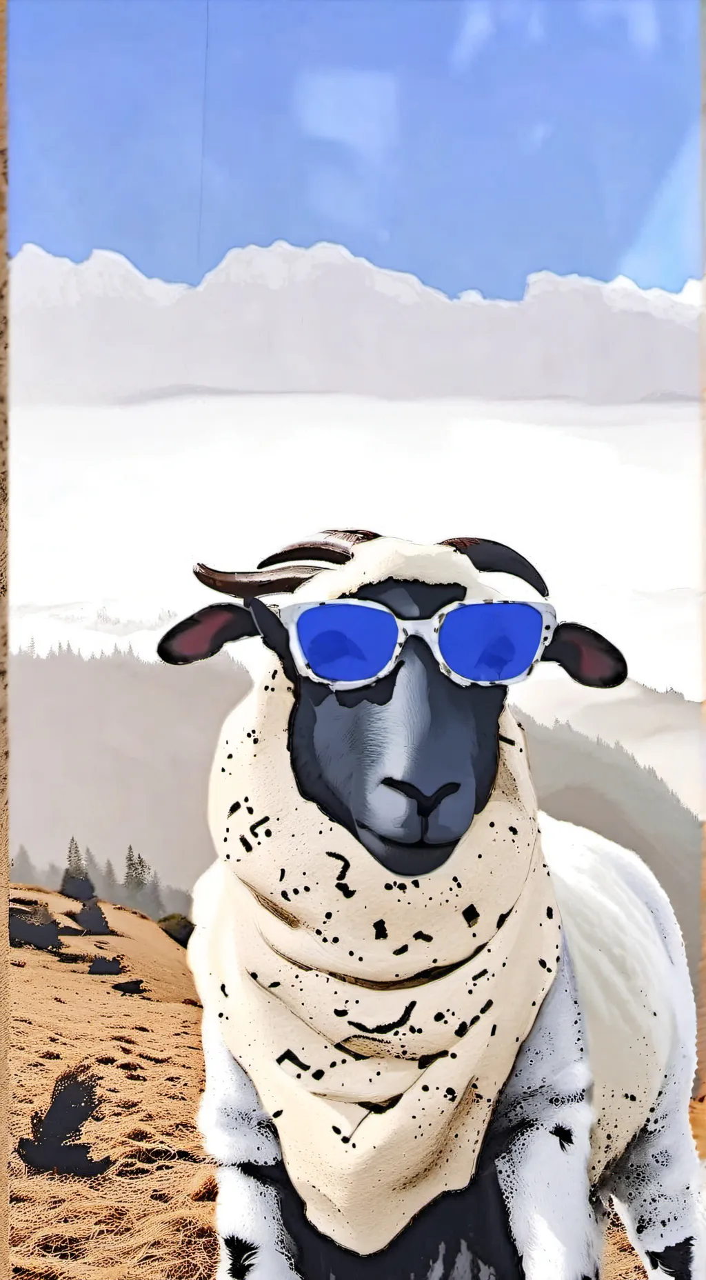 ai character: Sheep meme ￼ background