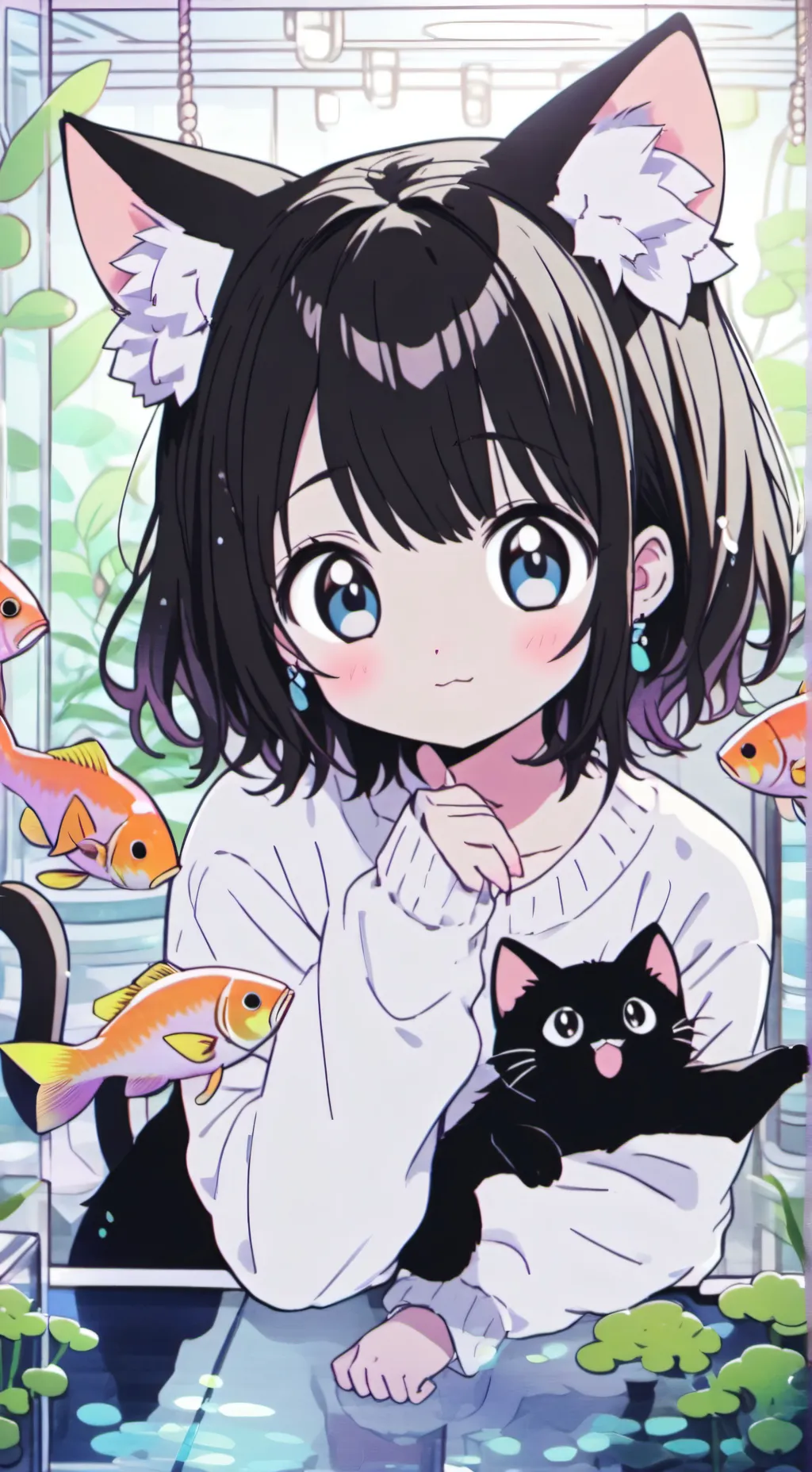 ai character: Gatita Girl Furry Spirit background