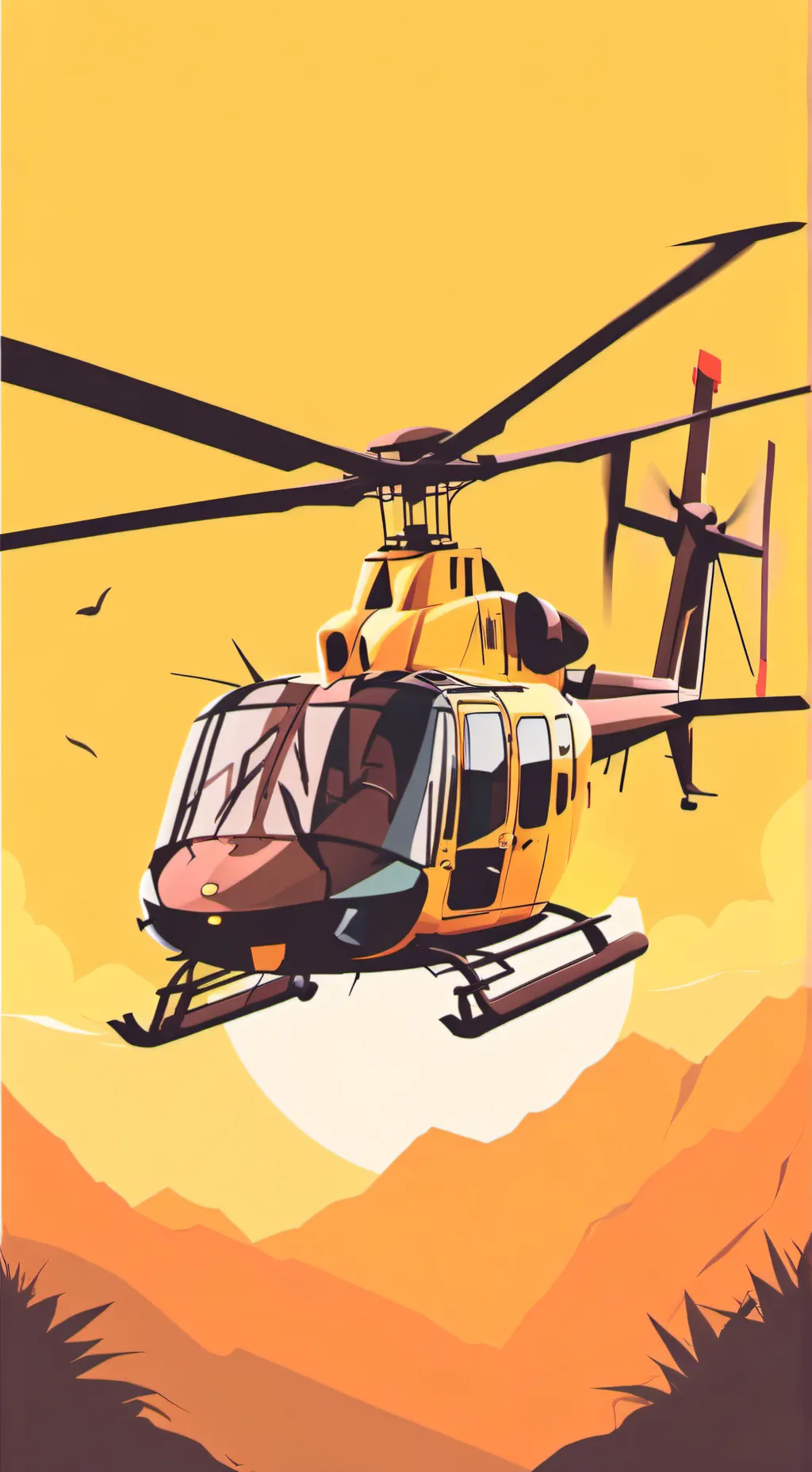 ai character: yellow background