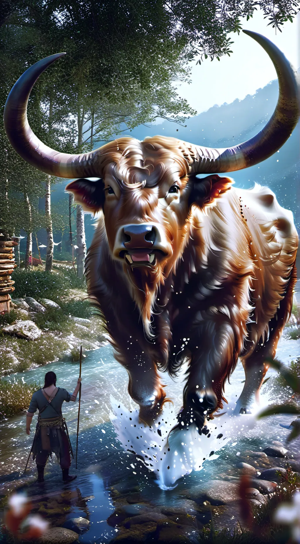 ai character: vaca  background