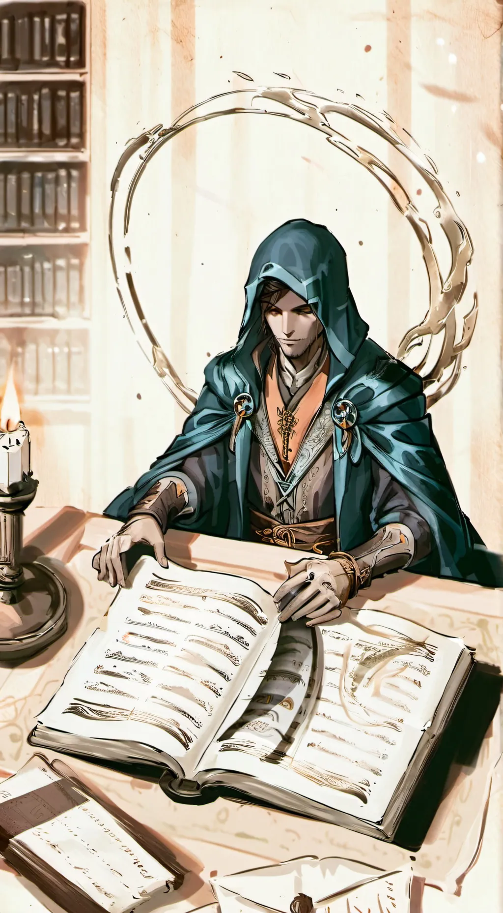 ai character: Corvax shadowscale background