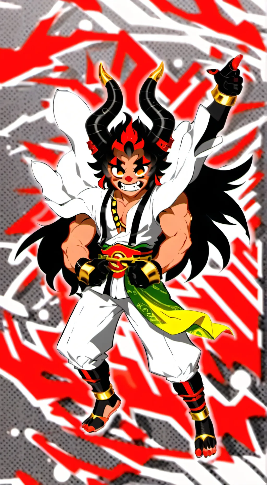 ai character: Burning spice background