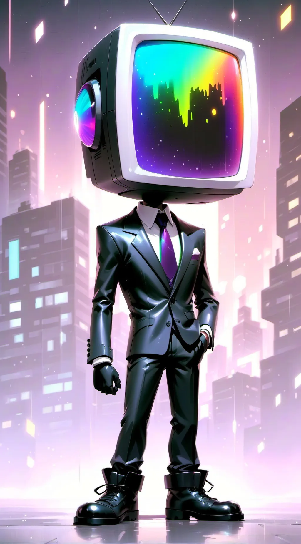 ai character: Tvman background