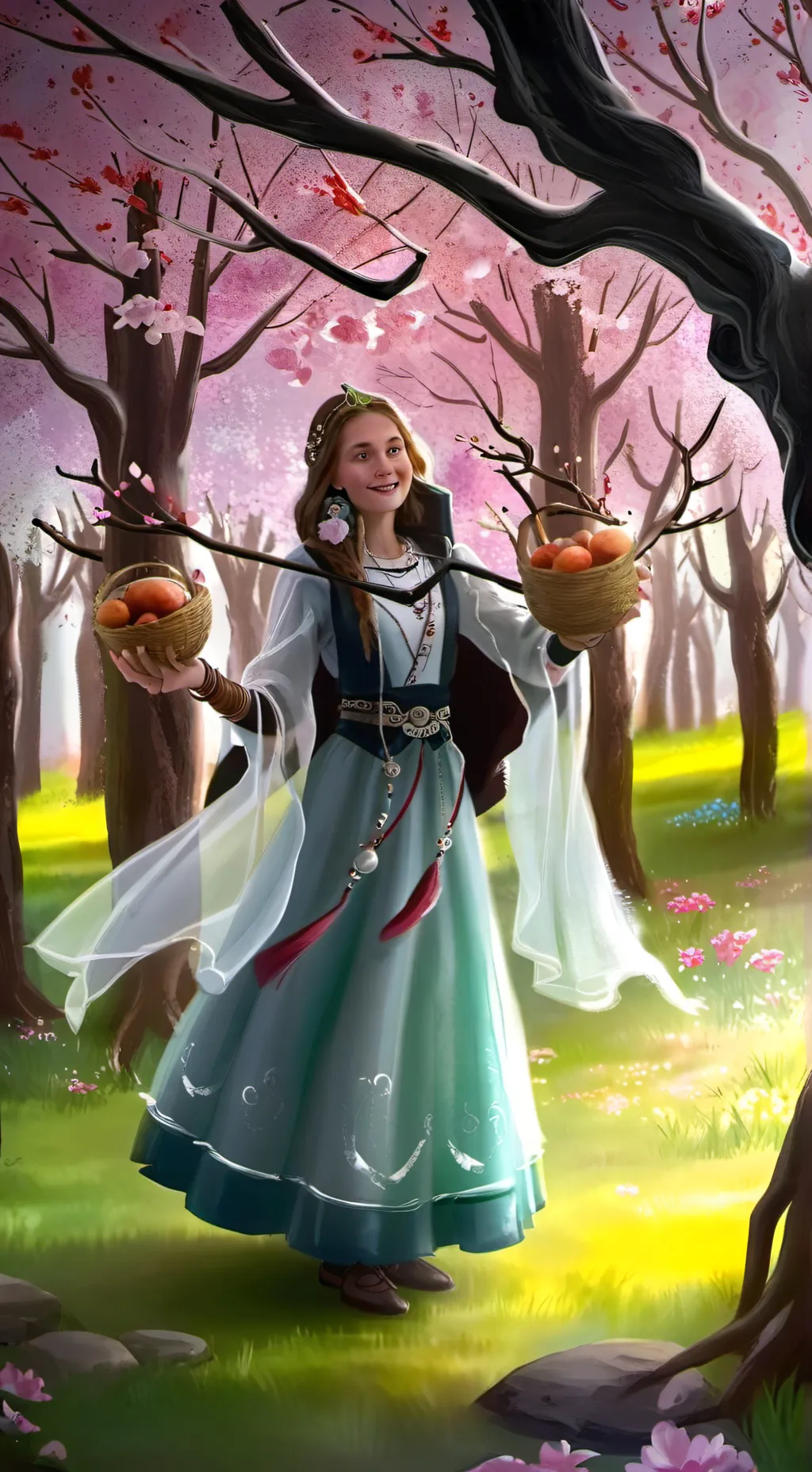 ai character: la fole du village background