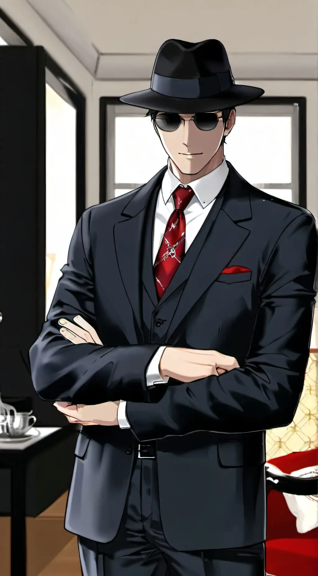 ai character: strange man background