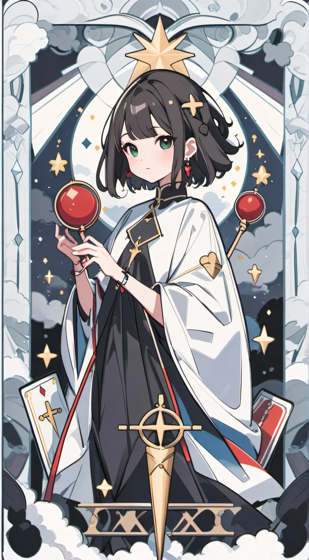 ai character: Crystal marino background