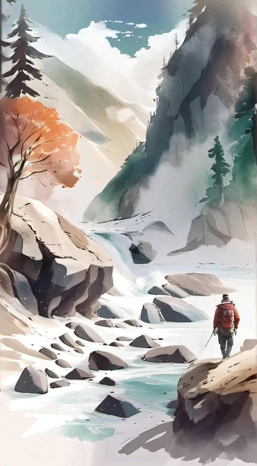 ai character: Ocean background