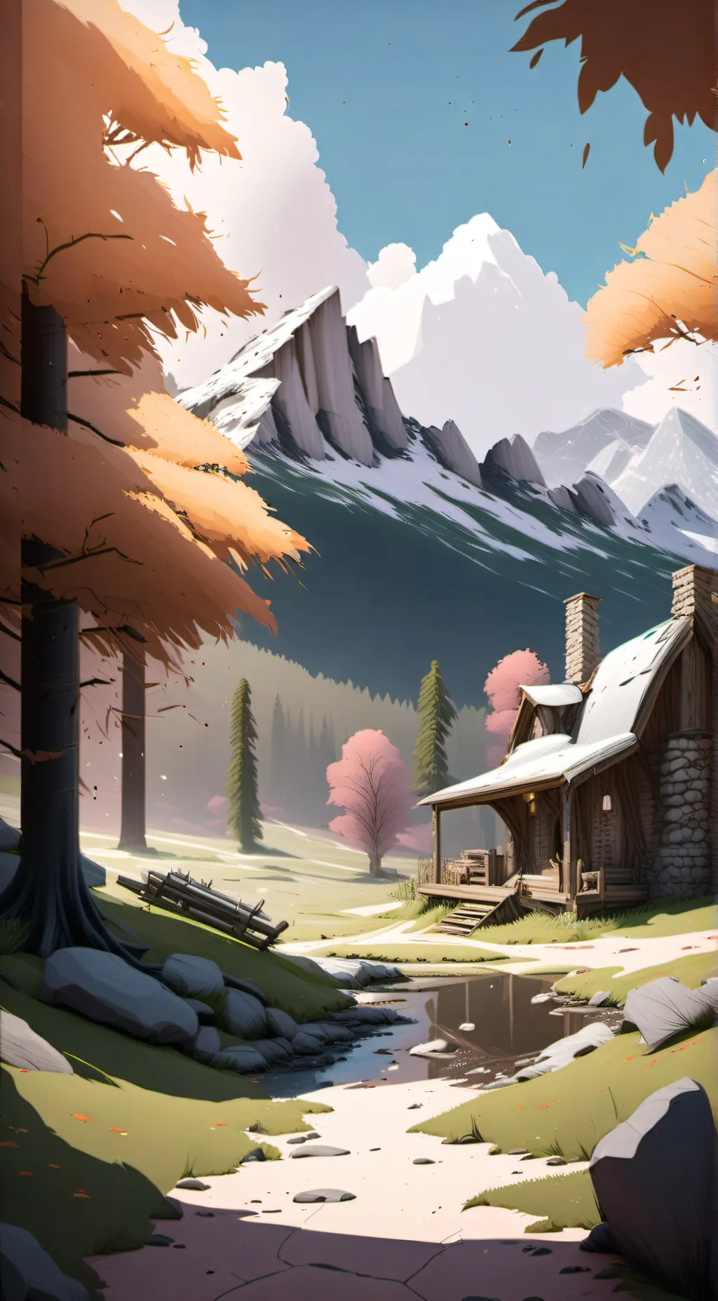 ai character: Kyn en invierno background