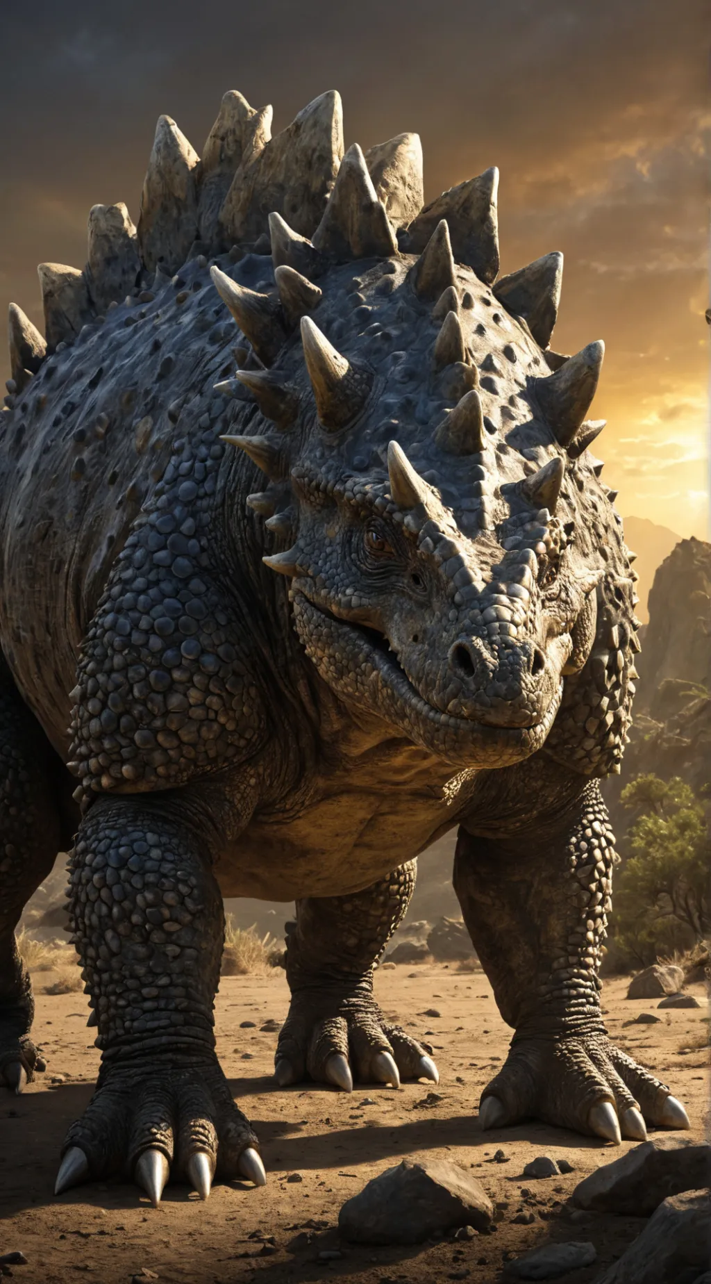 ai character: Ankylosaurus Rex background